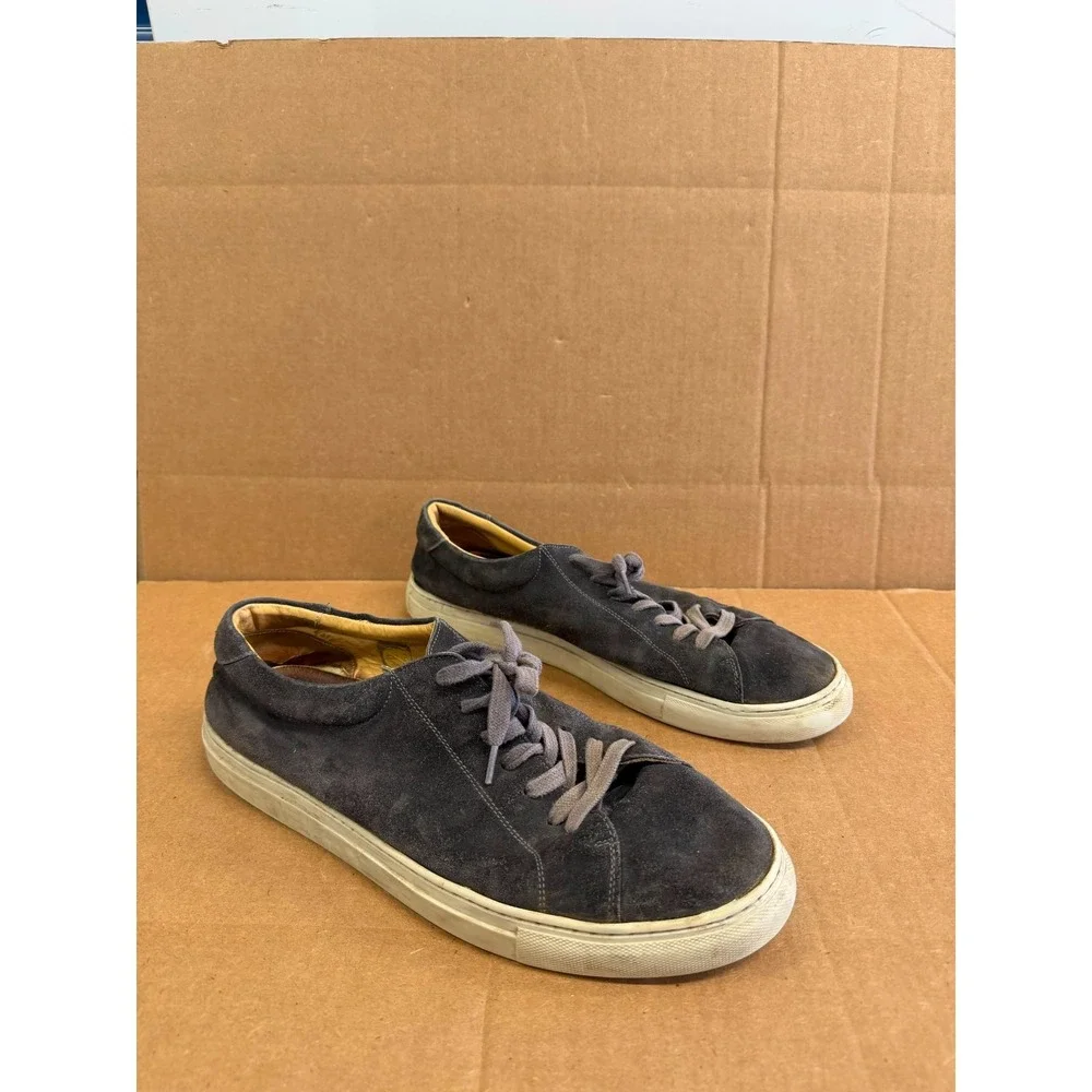 Myrqvist Oaxen Suede Leather Low Top Sneakers Dark Grey Men's Size 45 EU